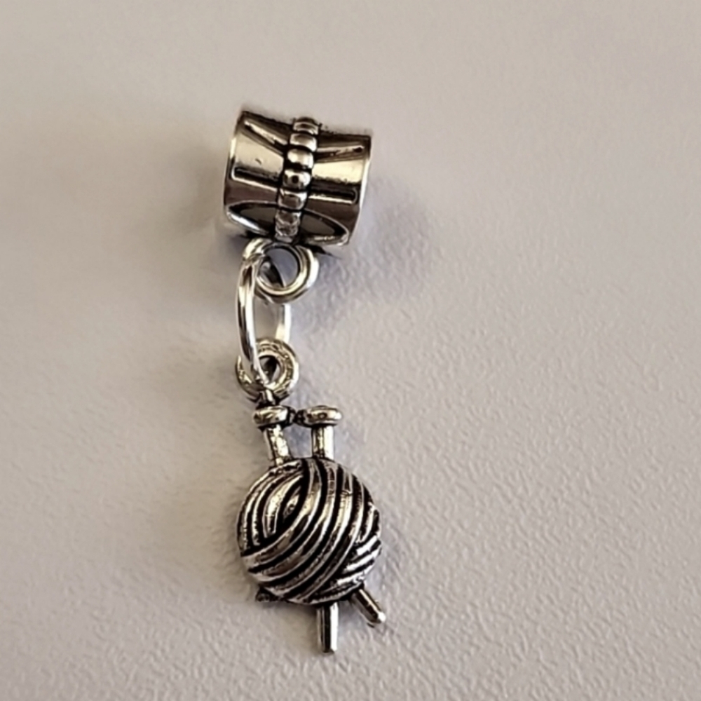 Knitting Charm Will FIT Pandora and other European Systems